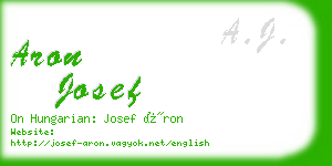 aron josef business card